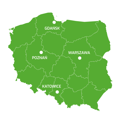 Mapa oddziałów Polski